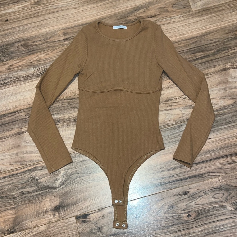 TJ Maxx Women’s Light Brown bodysuit Size Small